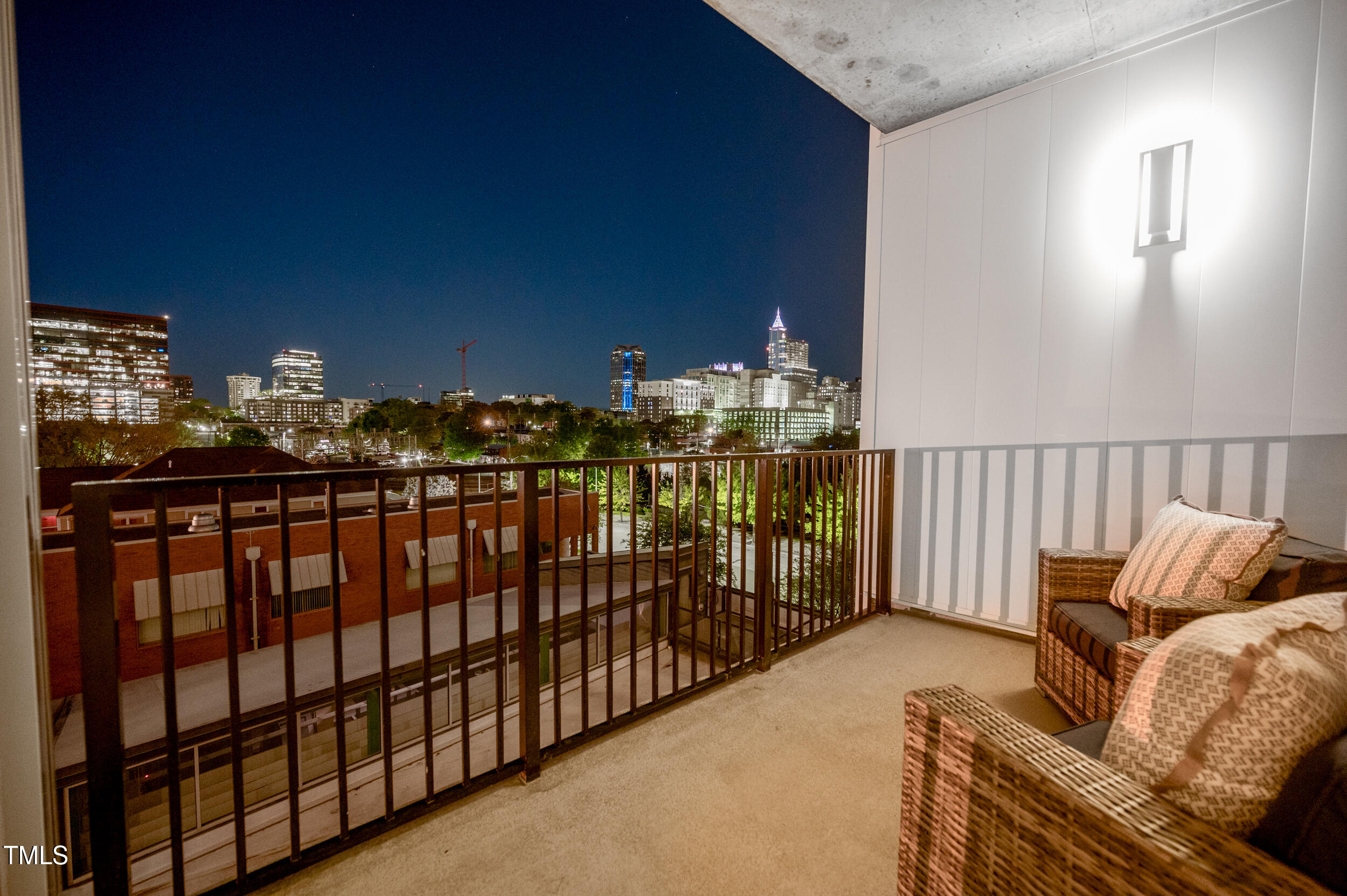 523 South West Street, Unit 404 Raleigh, NC 27601 - Photo 4 of 34 Balcony at Night