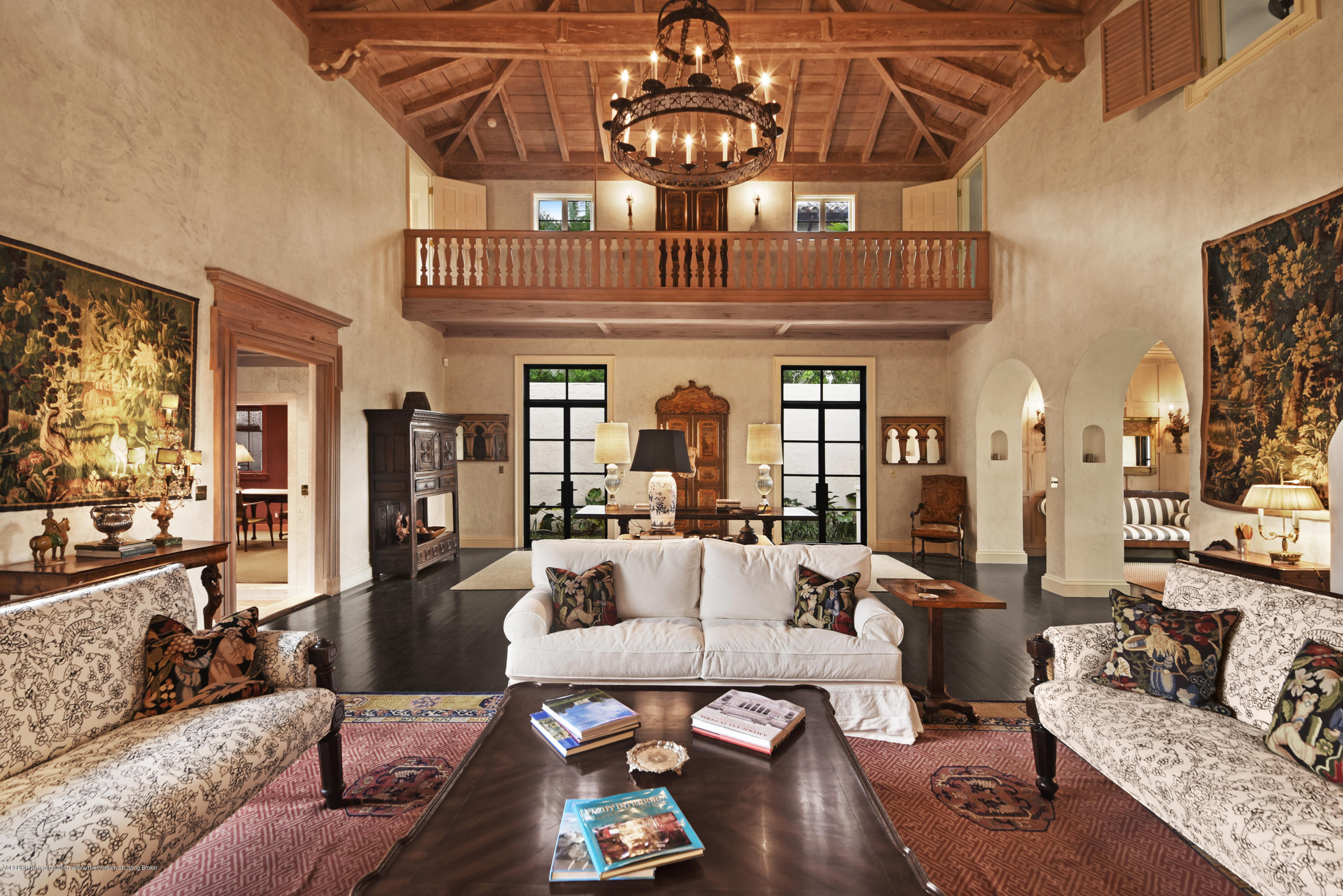 9 Golfview Road Palm Beach, FL 33480 - Photo 12 of 57 a living room with furniture and a chandelier