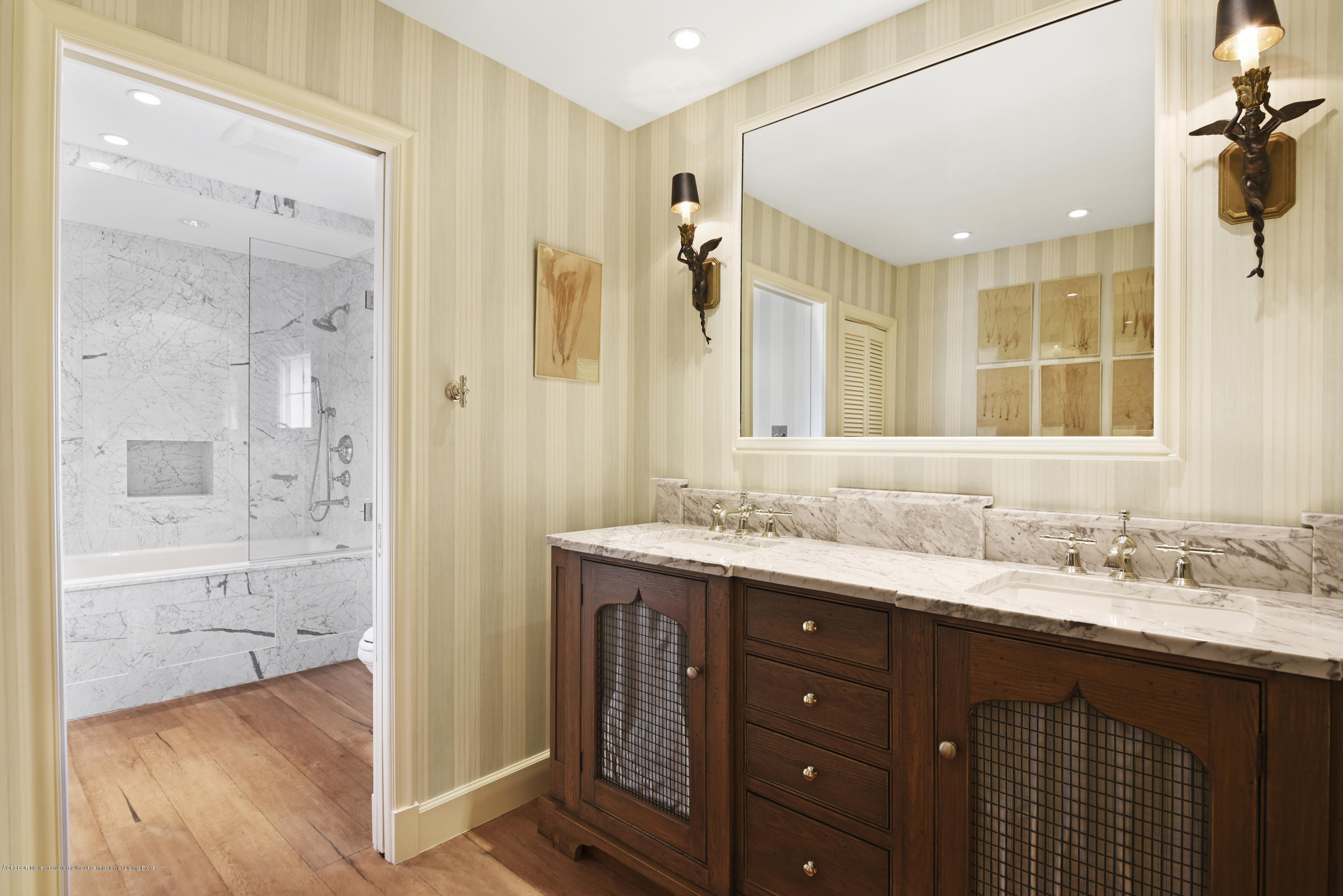 9 Golfview Road Palm Beach, FL 33480 - Photo 26 of 57 a spacious bathroom with a granite countertop sink mirror and a