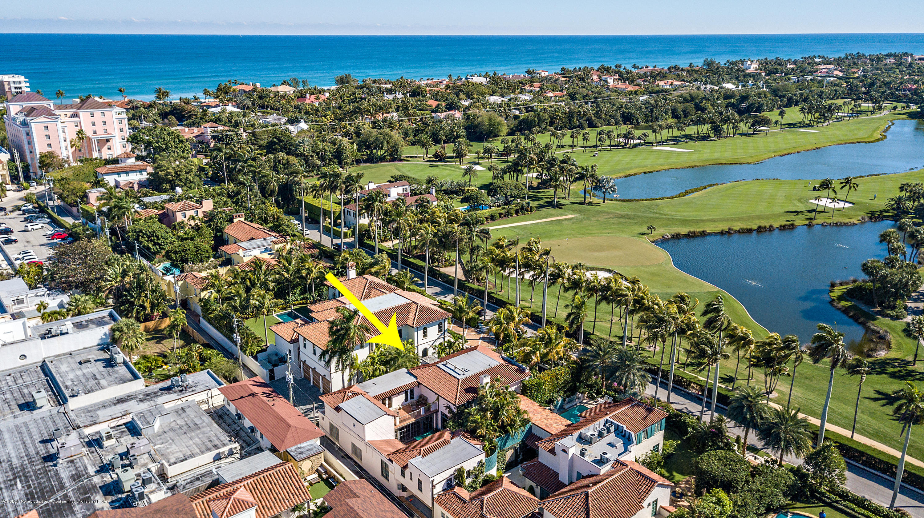 9 Golfview Road Palm Beach, FL 33480 - Photo 35 of 57 an aerial view of a houses with a lake view
