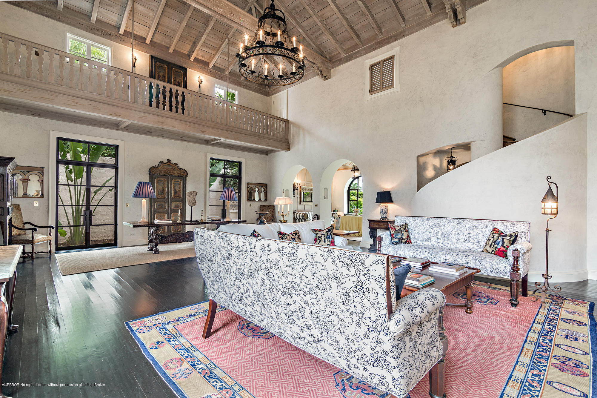 9 Golfview Road Palm Beach, FL 33480 - Photo 37 of 57 a living room with furniture and a chandelier