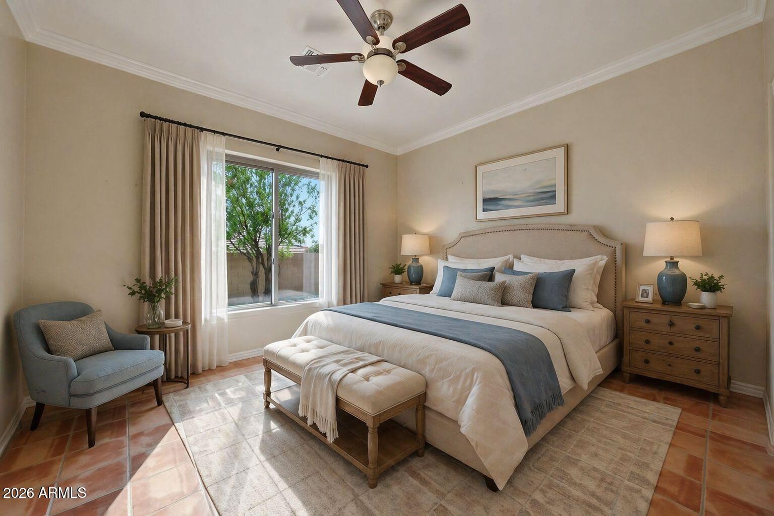 2129 West Legends Way Anthem, AZ 85086 - Photo 27 of 57 a bedroom with a bed and a couch