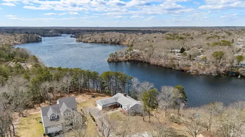an aerial view of mountain with lake view