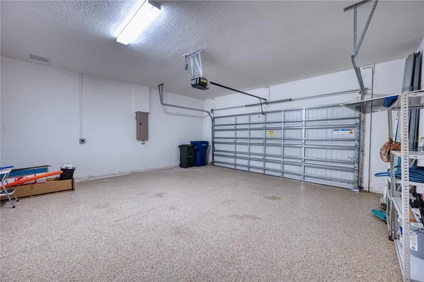 a view of a garage