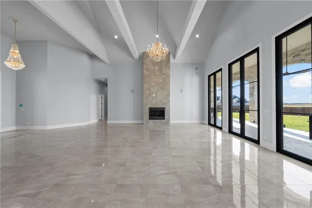 a view of an entryway with a front door