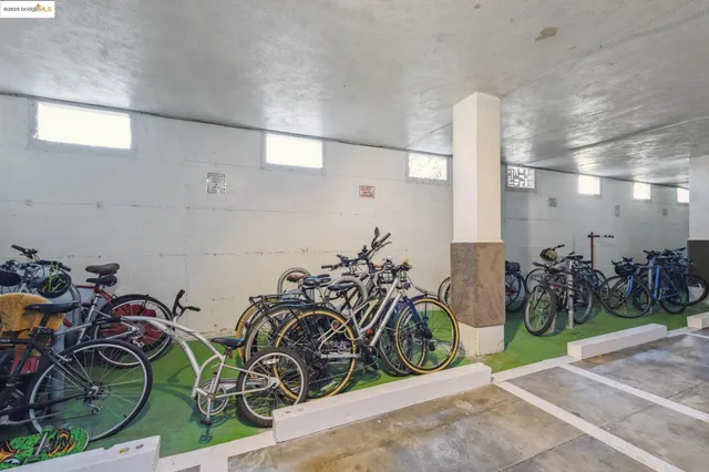 a view of a yard with bicycles