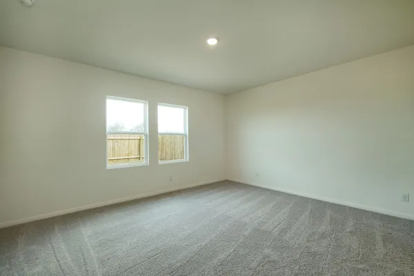 an empty room with a window