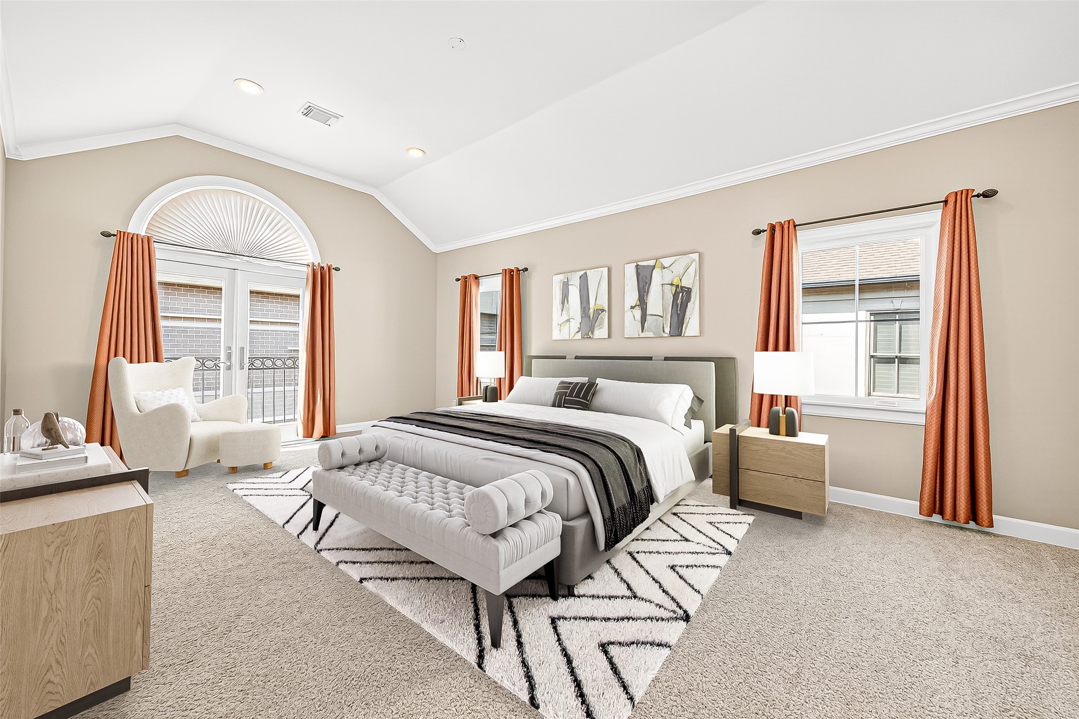 2624 Helena Street Houston, TX 77006 - Photo 18 of 33 a room with a bed and a couch