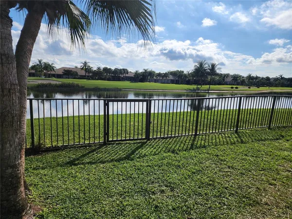 a view of a wrought iron fences
