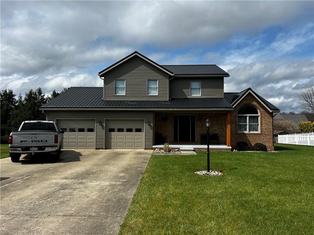 a car parked in front of a house
