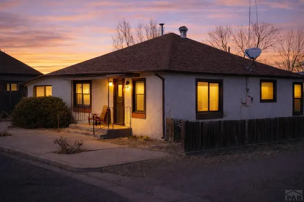 a front view of a house