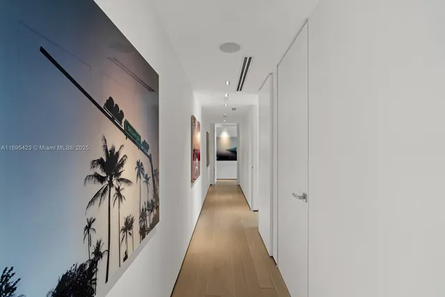 a view of hallway with stairs