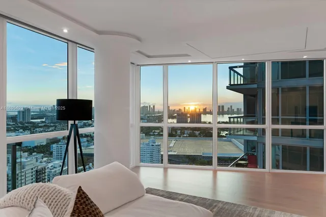 a view of a living room and a couch