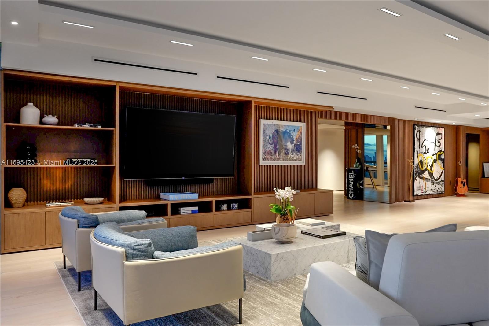 101 20th Street, Unit 3503/06/09 Miami Beach, FL 33139 - Photo 50 of 57 a living room with furniture and a flat screen tv