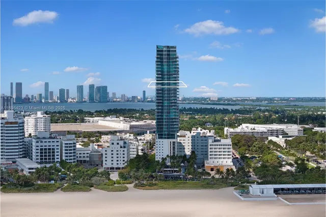 a view of a city with tall buildings