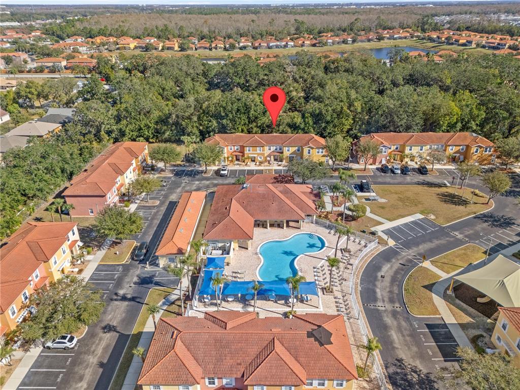 1017 Park Ridge Circle Kissimmee, FL 34746 - Photo 34 of 52 an aerial view of residential houses with outdoor space