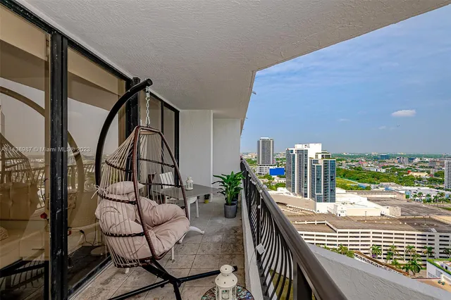 a view of balcony and patio