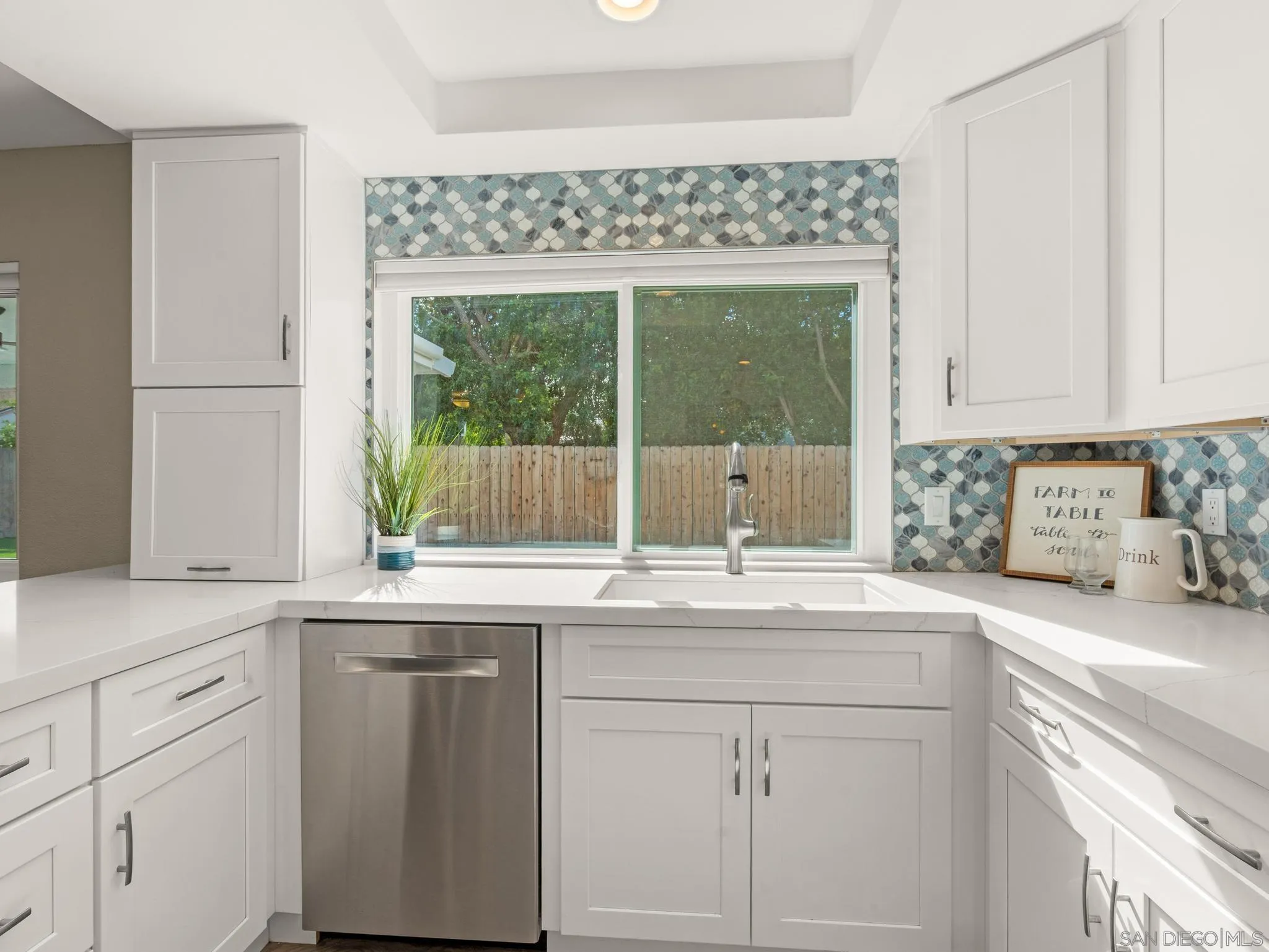 13303 Betty Lee Way Poway, CA 92064 - Photo 8 of 32 a kitchen with stainless steel appliances white cabinets and a window