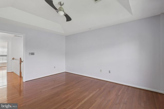 a view of small space with wooden floor