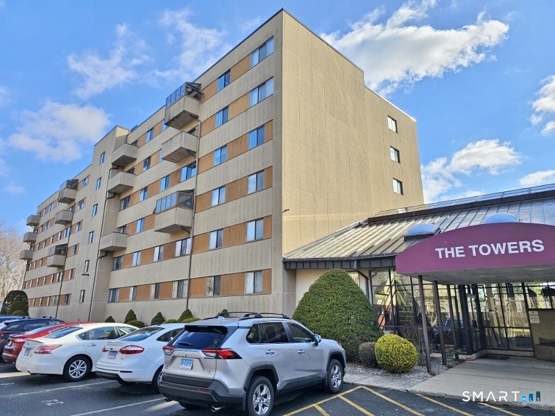 a cars parked in front of a building