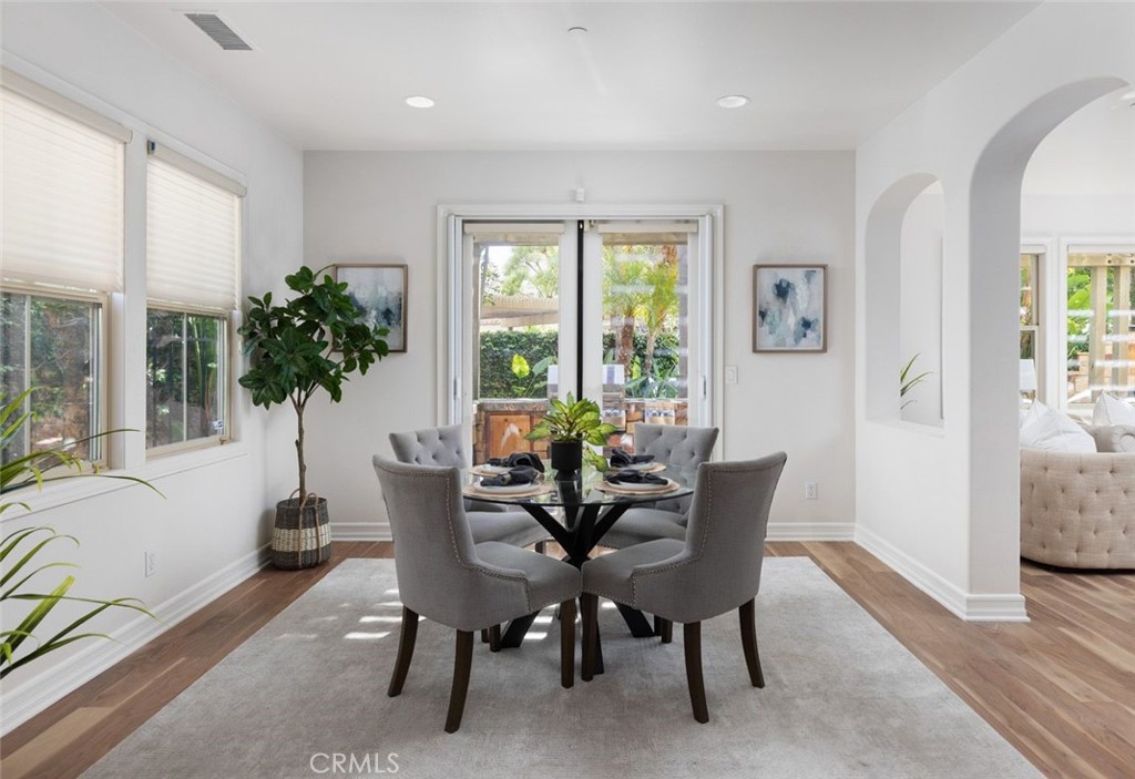 26 Via Fontibre San Clemente, CA 92673 - Photo 15 of 52 a view of a dining room with furniture window and wooden floor