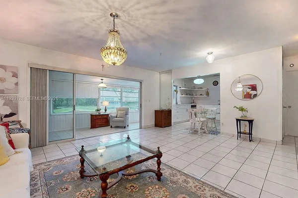 a view of an entryway with a lake view