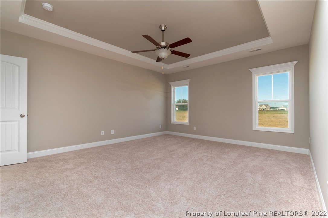 5229 Bree Bridge Road Hope Mills, NC 28348 - Photo 12 of 18 an empty room with windows and ceiling fan