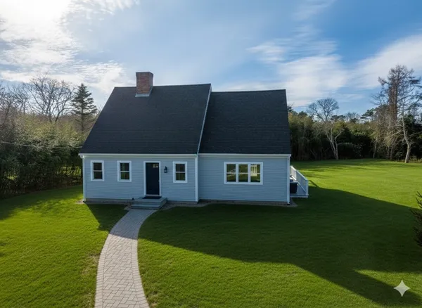 a aerial view of a house