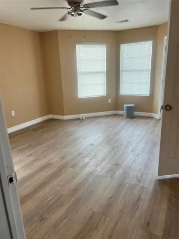 an empty room with a window