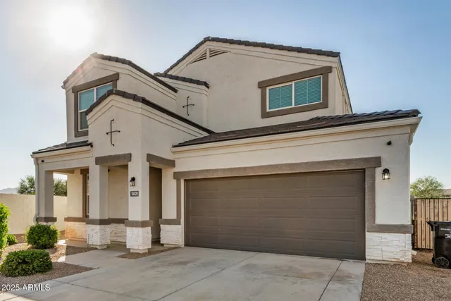 a front view of a house