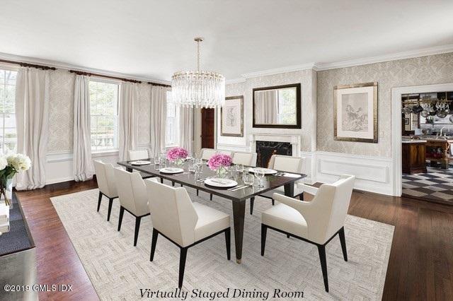 16 Rock Ridge Avenue Greenwich, CT 06831 - Photo 22 of 57 a view of a dining room with furniture window and wooden floor