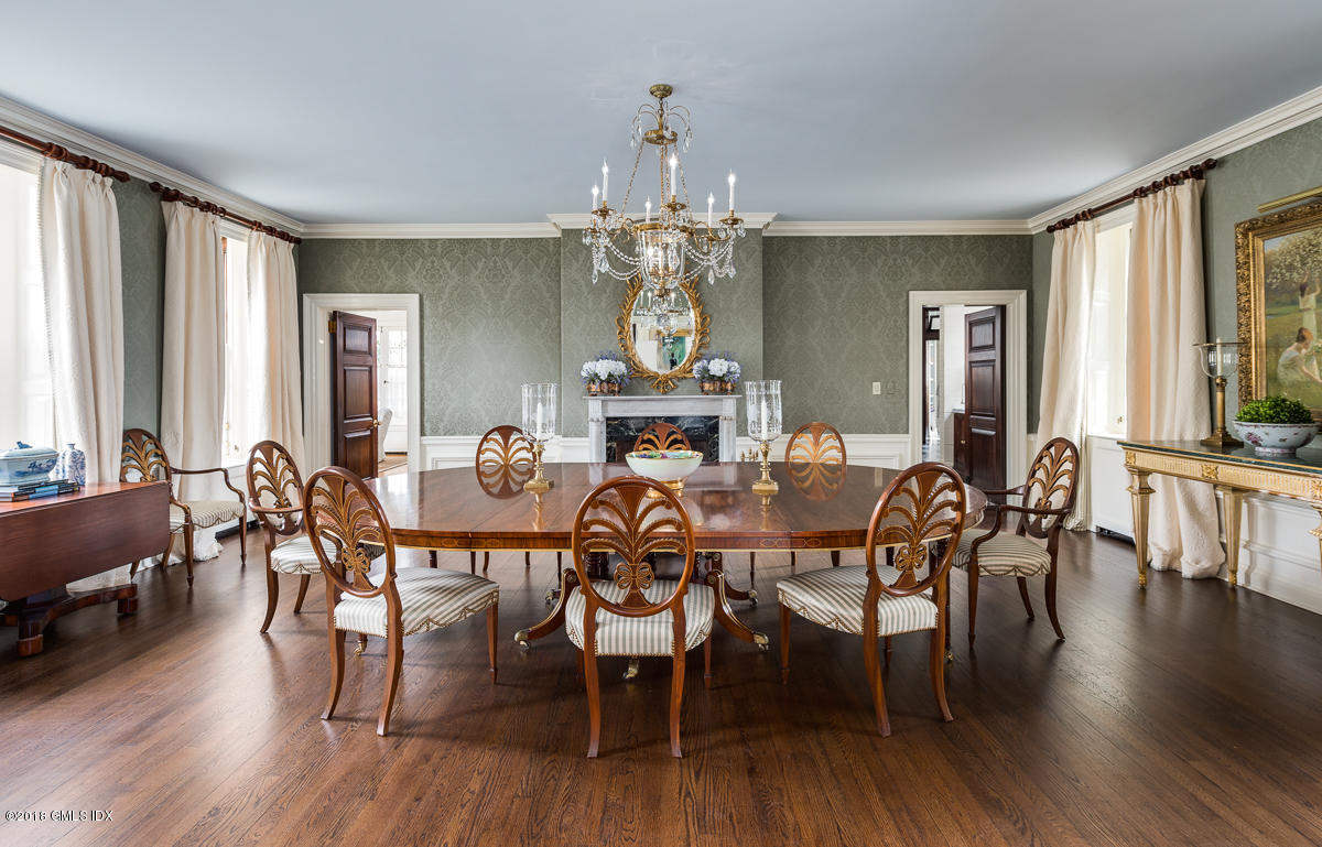 16 Rock Ridge Avenue Greenwich, CT 06831 - Photo 23 of 57 a view of a dining room with furniture window and wooden floor