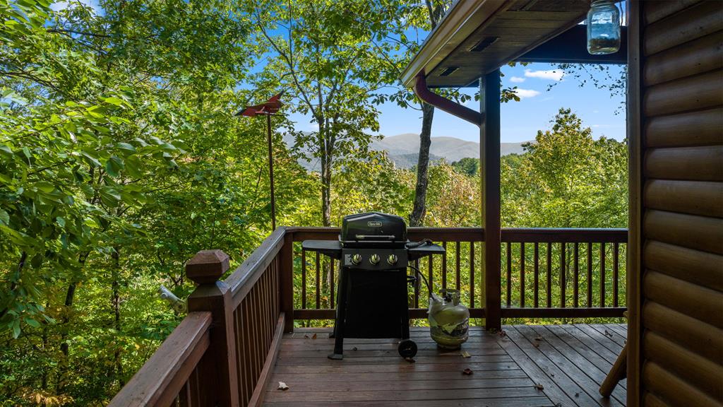 a view of balcony with furniture