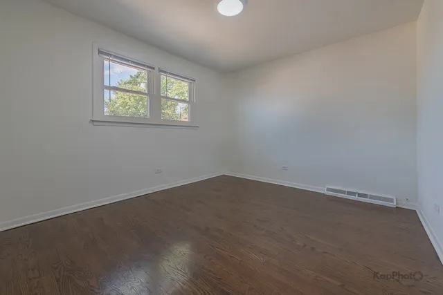 an empty room with a window