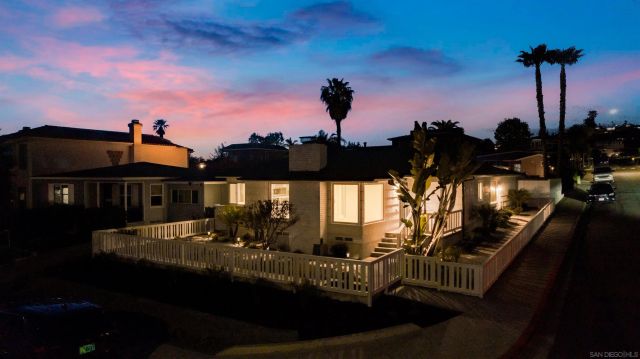 a view of a house with a patio