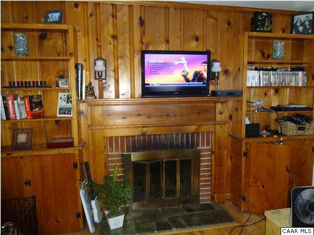 249 Shamrock Road, Unit A & B Charlottesville, VA 22903 - Photo 3 of 6 a fireplace with a bookshelf