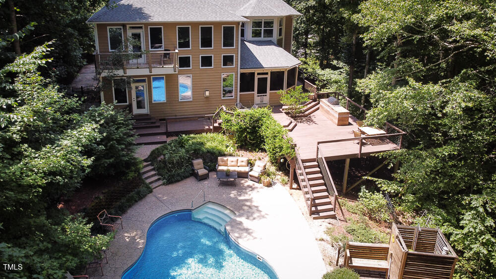 5240 Indigo Moon Way Raleigh, NC 27613 - Photo 72 of 74 an aerial view of a house with a yard