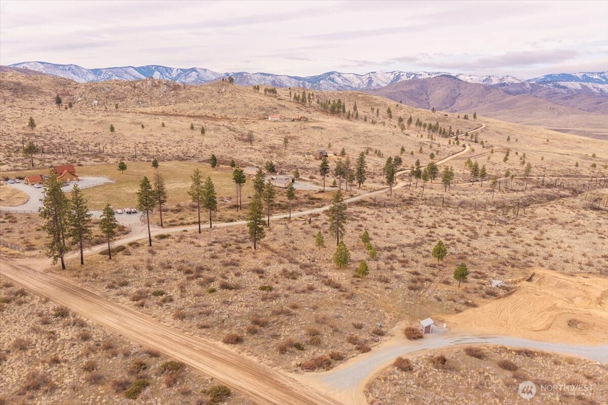 a view of city and mountain