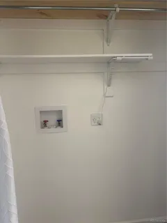 a close view of closet