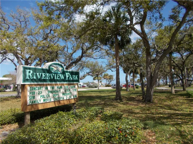 a view of a park with of trees
