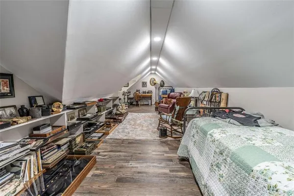 a view of a deck with two chair and a table