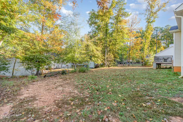 a view of backyard with green space