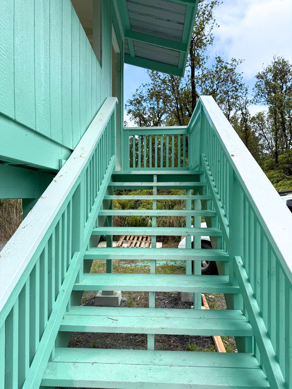 21 Palainui Street Pahoa, HI 96778 - Photo 7 of 8 a view of a garden with wooden stairs