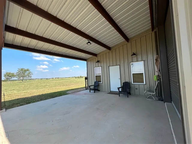 a view of a room with an ocean view