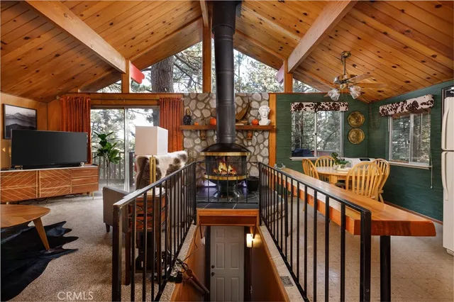 a view of balcony with furniture