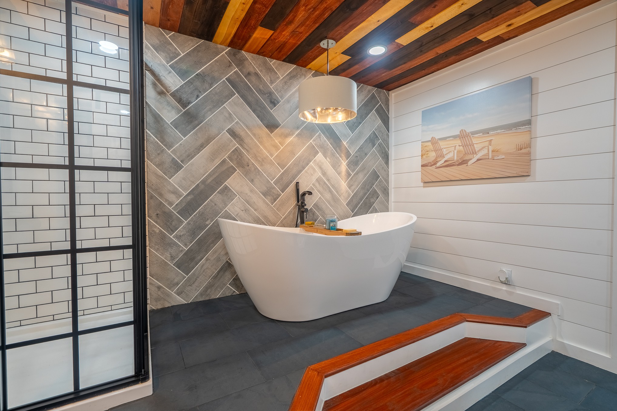 12 Horseshoe Bend Road Leoma, TN 38468 - Photo 38 of 51 a white tub sitting next to a shower