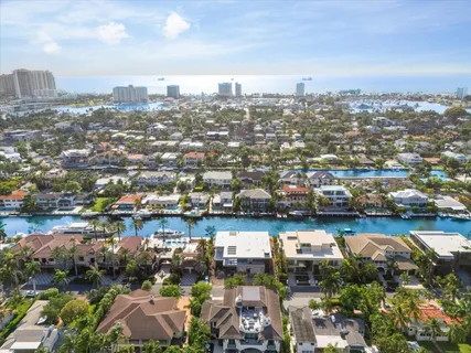an aerial view of a city with lots of residential buildings