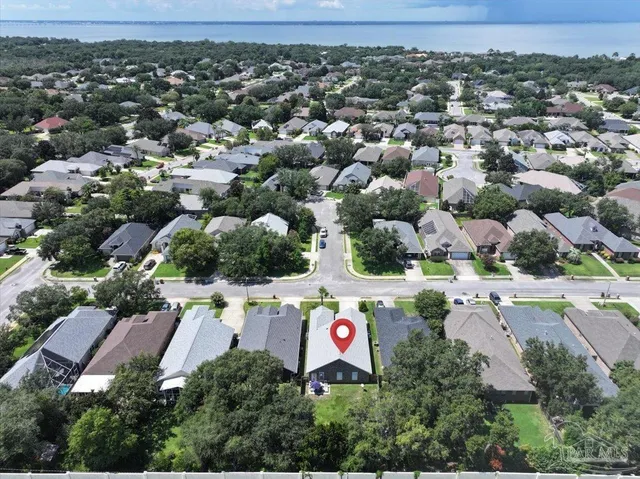 an aerial view of multiple house