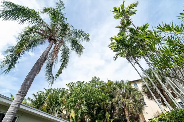 a view of backyard of a house