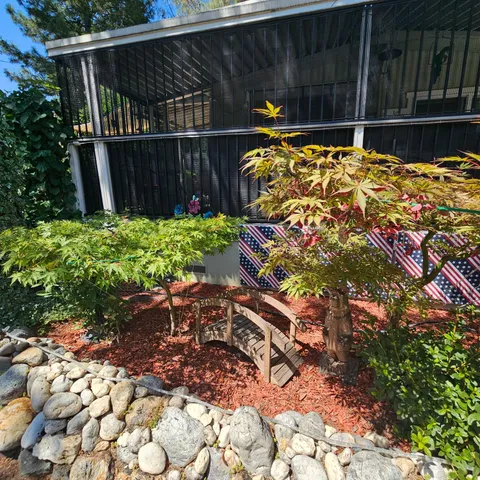 a view of outdoor space and garden